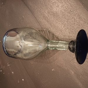 Mexican Blown Glass Mexican Wine Goblet 14oz
